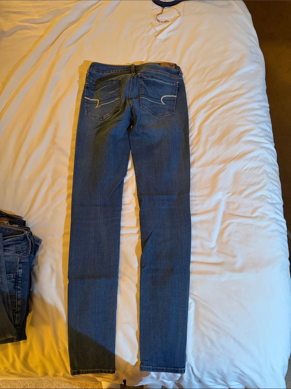 American Eagle Outfitters Skinny Jeans in Dark Blue Denim